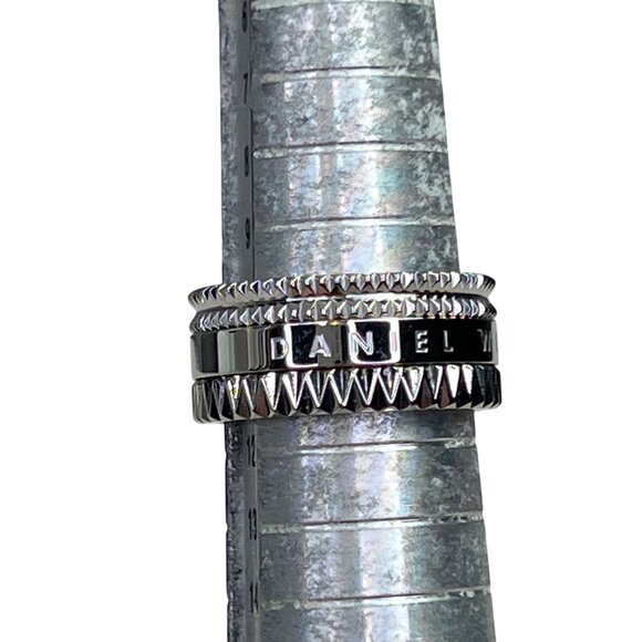 Daniel Wellington Elevation Ring 52 US 6 Silver Stainless Steel Geometric NWOT - Picture 1 of 8
